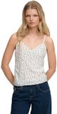 Superdry Cami Top Dames Off White Ditsy Floral Katoen Mouwloos V-hals Kort Gebloemd Casual Lente/Zomer 2026
