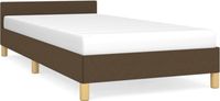 vidaXL Bedframe zonder matras, donkerbruin, 100x200 cm, stof