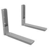 AVF Stalen universele wandgemonteerde magnetronbeugels in zilver (set van 2)