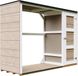 Timbela M981-TERRA BROWN - LP SmartSide Buitenopslag voor brandhout - 1,09 m² + 0,53 m² - 75x217xH159 cm - Gereedschaps- en houtopslag met verf