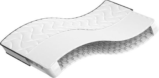 vidaXL Binnenveringmatras middelhard 100x200 cm