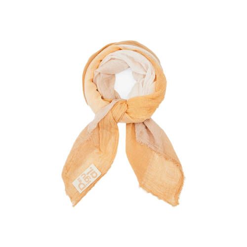 Desigual sjaal met tie-dye print beige/wit