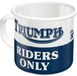 Nostalgic-Art Triumph Riders Only Emaille Drinkbeker