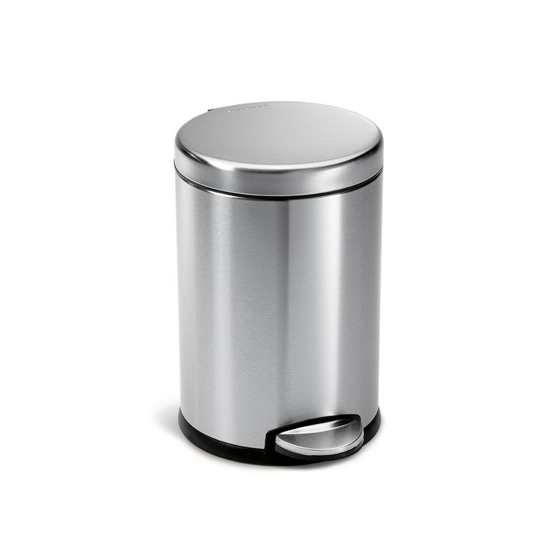 simplehuman 4.5L Stainless Steel Round Pedal Bin - Fingerprint-proof