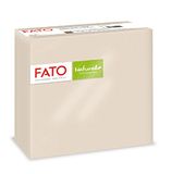 Fato - Natuurlijke papieren servetten voor eenmalig gebruik, 4-voudig gevouwen, milieuvriendelijk, verpakking van 40 servetten, afmetingen 38 x 38, 2-laags, 100% gerecycled papier