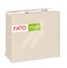 Fato - Natuurlijke papieren servetten voor eenmalig gebruik, 4-voudig gevouwen, milieuvriendelijk, verpakking van 40 servetten, afmetingen 38 x 38, 2-laags, 100% gerecycled papier