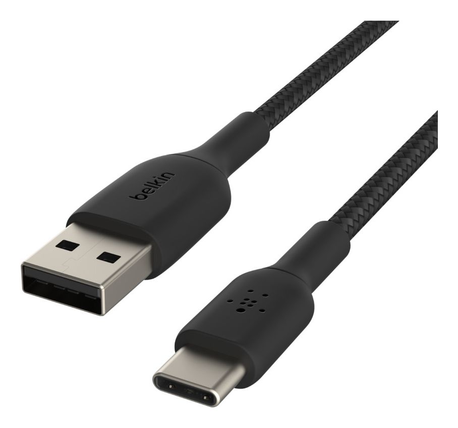 Belkin Braided USB-C naar USB 2.0 Kabel - 2m - Zwart