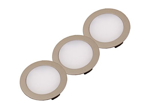 hera Set van 3 inbouwlampen FR 68-LED, 4 W ww, roestvrijstalen look, LED24 / 15 W 61056303002