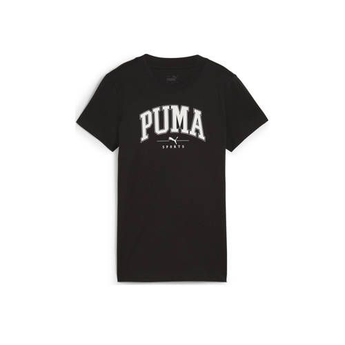 Puma T-shirt met logo zwart/wit