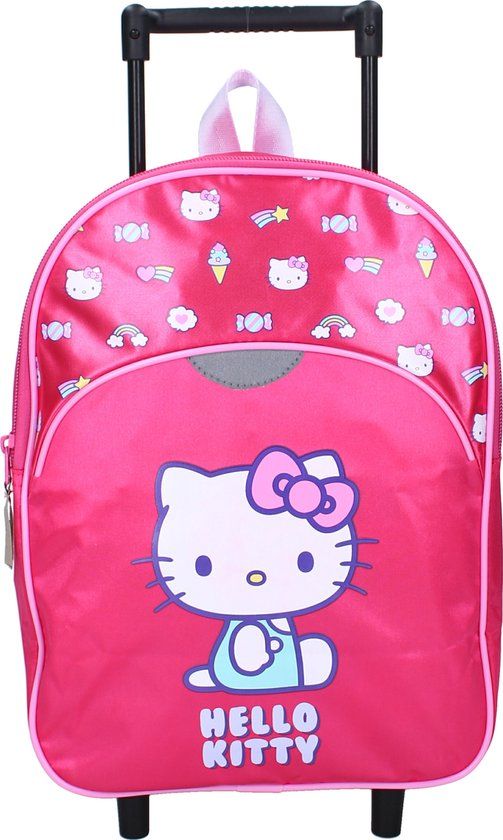 Hello Kitty Follow The Rainbow Trolley Rugzak - Roze