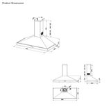 Stoves Muurmontage Afzuigkap - Zwart - 610 m³/uur - A+