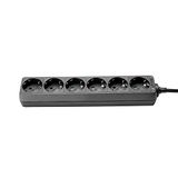 Adam Hall Cables PDU 6 5M - stekkerdoos, 6-voudig, zonder schakelaar, zwart, 5m
