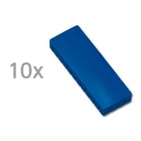 Maul magneten rechthoek 54 x 19 mm blauw 10 stuks