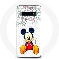 Maniacase Etui voor Samsung Galaxy s10 plus Mickey Mouse Bloemen Harten
