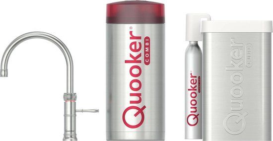Quooker Classic Fusion 5-in-1 kokend water kraan RVS - COMBI+ boiler en CUBE reservoir