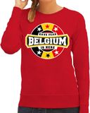 Bellatio Decorations Have fear Belgium is here Rood Dames Sweater met Sterren Embleem