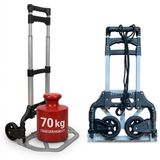 Merkloos Relaxdays Steekwagen opvouwbaar - tot 70 kg - zilver-zwart