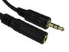 RS PRO Aux-kabel, stereo-jack, 3,5 mm/stereo-jack, 3,5 mm stekker stekker L. 15m zwart
