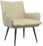 vidaXL Fauteuil Crèmekleurig Kunstleer