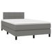 vidaXL Boxspringbed met matras, stof, donkergrijs, 120x200 cm
