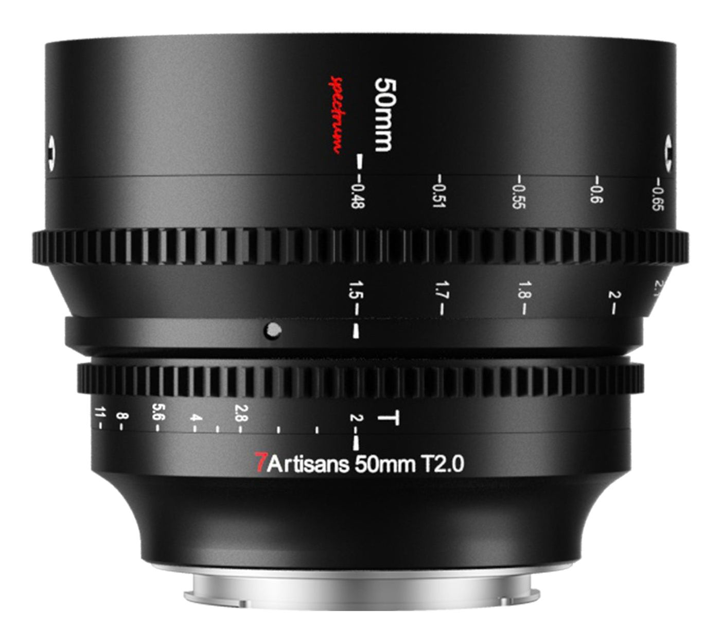 7Artisans 50mm T2.0 Cinema Lens - L Mount - Black