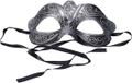 Merkloos Venetiaans verkleed masker - zilver - kunststof - oogmasker - carnaval - volwassenen - gemaskerd bal