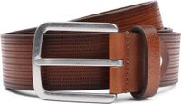 Suitable Riem Structuur Leer Bruin - Maat 95 - Heren leren broekriem