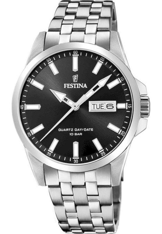 Festina Herenhorloge F20357/4 - Zilverkleurig - Staal - 41 mm