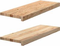 vidaXL - Vensterbanken - 2 stuks - onbehandeld - 70x30x2 cm - massief eikenhout