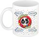 Bellatio Decorations Verjaardag cadeau mok 65 jaar - wit - ouwe lul - 300 ml - keramiek
