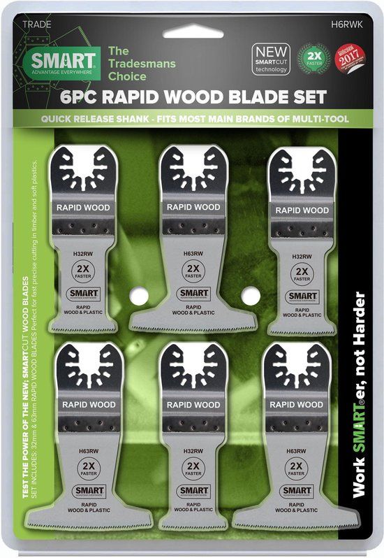 SMART Blades RapidWood Multitool Zaagbladen Set - 6-Delig