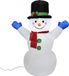 Gerimport Grote opblaasbare sneeuwpop - 123 cm - met led verlichting - kerstdecoratie