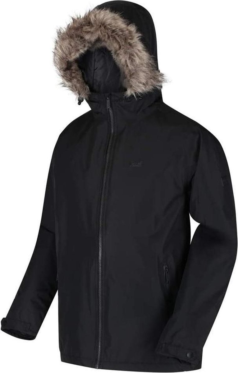 Regatta Jas Parka Heren Polyester Waterafstotend Zwart Mt M