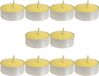 Decoris Citronella waxinelichtjes/theelichtjes - 10x - geel - citrusgeur - anti mug