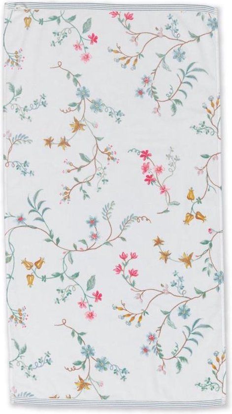 PIP Studio Les Fleurs handdoek 55x100 cm wit