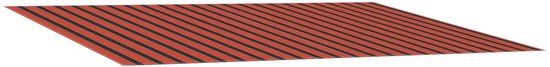 vidaXL Tissu de remplacement pour parasol orange et marron 600 x 350 cm