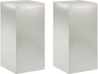 vidaXL Plantenstandaard 2 stuks zilver 40 x 40 x 80 cm Staal