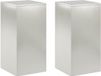 vidaXL Plantenstandaard 2 stuks zilver 40 x 40 x 80 cm Staal