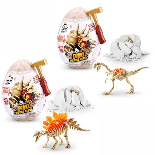ZURU Robo Alive Mini Dino Fossil Find - 2 Pack (Gigantoraptor & Stegosaurus)