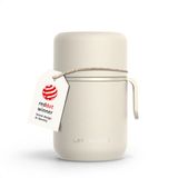 LARS NYSØM Vacuüm Geïsoleerde Voedselcontainer van Roestvrij Staal - Lekvrije Lunchpot voor Warme en Koude Gerechten, Brede Thermosbeker voor Soep, Werk & Reizen (Cream Beige)