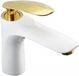 Mexen Lily mitigeur de lavabo, blanc/or