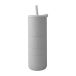 Design Letters Bouteille isotherme avec pailles Travel Life 50 cl Light grey