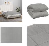 vidaXL Verzwaringsdeken 150x200 cm 7 kg stof grijs