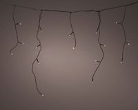 Lumineo LED Icicle Lights 500x50cm Warm White Black Cord