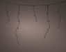 Lumineo LED Icicle Lights 500x50cm Warm White Black Cord