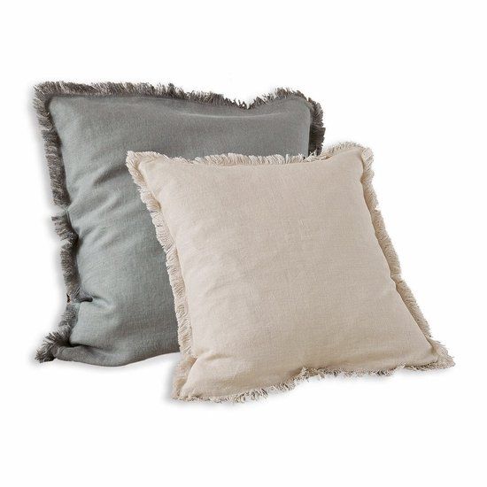 LOBERON Kussenhoes set van 2 Quebo grijs/beige