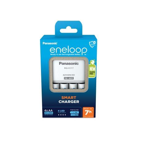 Panasonic Eneloop Oplader + 4x AA Batterijen - BQ-CC17