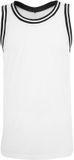 Build your Brand Mesh Tanktop BY009 - White/Black - 5XL