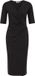 WE Fashion Robe mi-longue pour femme avec détail plissé - Black - S