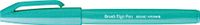 Pentel SES15C-D4X Brush Sign Pen smaragdgroen, vezelpen, penseelachtige punt, 10 stuks